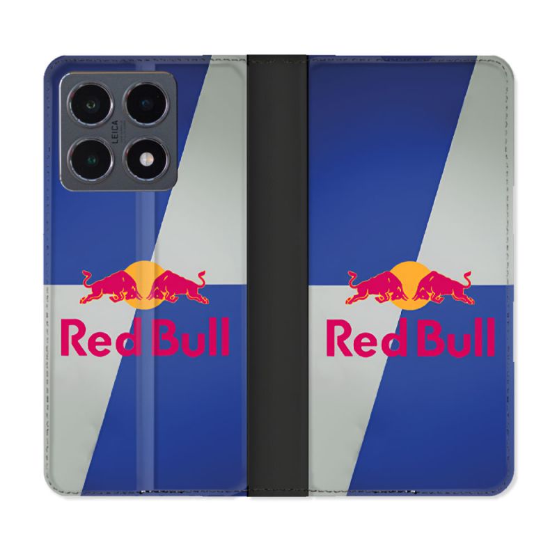 Housse cuir portefeuille Pour Xiaomi 15T Pro Red Bull Classique