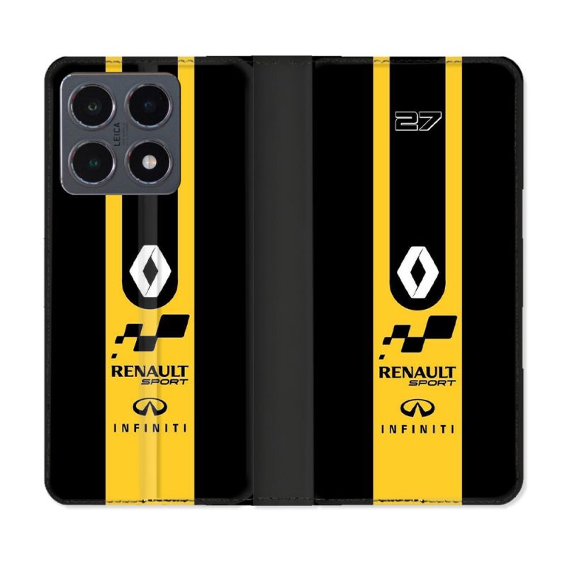Housse cuir portefeuille Pour Xiaomi 15T Pro Renault