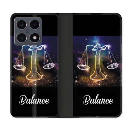 Housse cuir portefeuille Pour Xiaomi 15T Pro Signe Zodiaque 2 Balance