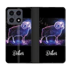 Housse cuir portefeuille Pour Xiaomi 15T Pro Signe Zodiaque 2 Bélier