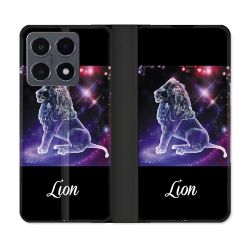 Housse cuir portefeuille Pour Xiaomi 15T Pro Signe Zodiaque 2 Lion