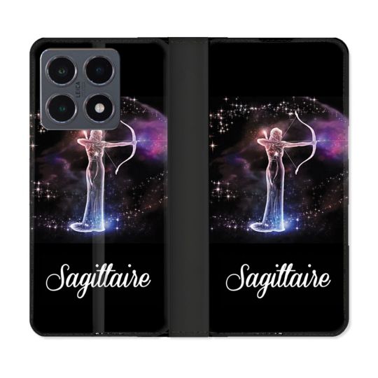 Housse cuir portefeuille Pour Xiaomi 15T Pro Signe Zodiaque 2 Sagittaire