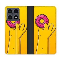 Housse cuir portefeuille Pour Xiaomi 15T Pro Simpson Donuts