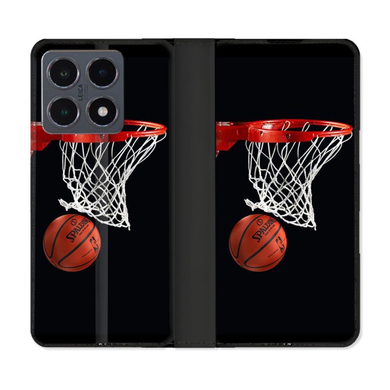 Housse cuir portefeuille Pour Xiaomi 15T Pro Sport Basket Panier