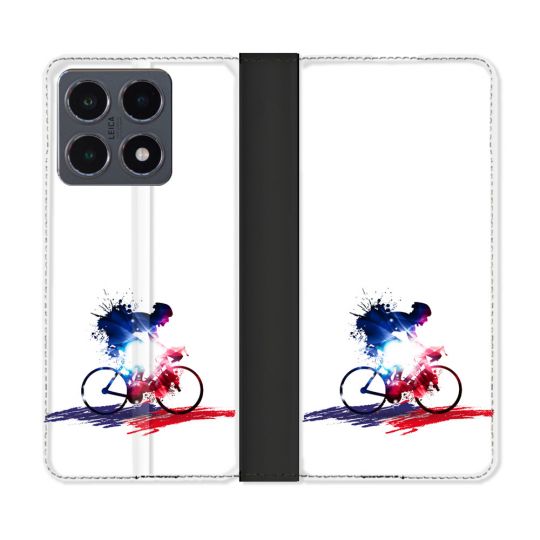 Housse cuir portefeuille Pour Xiaomi 15T Pro Sport Cyclisme France