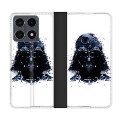 Housse cuir portefeuille Pour Xiaomi 15T Pro Star Wars - Dark Vador Blanc