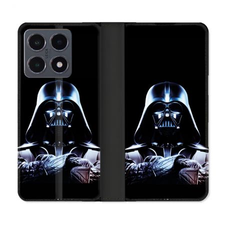 Housse cuir portefeuille Pour Xiaomi 15T Pro Star Wars - Dark Vador Noir