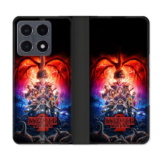 Housse cuir portefeuille Pour Xiaomi 15T Pro Stranger Things Affiche 2