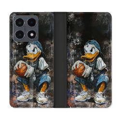 Housse cuir portefeuille Pour Xiaomi 15T Pro Street Art Donald Duck
