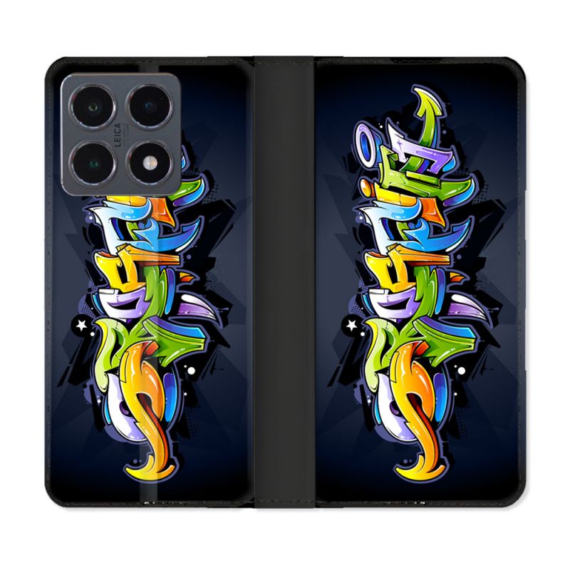 Housse cuir portefeuille Pour Xiaomi 15T Pro Street Art Graffiti