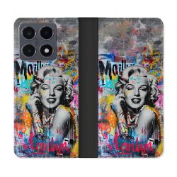 Housse cuir portefeuille Pour Xiaomi 15T Pro Street Art Maryline Monroe