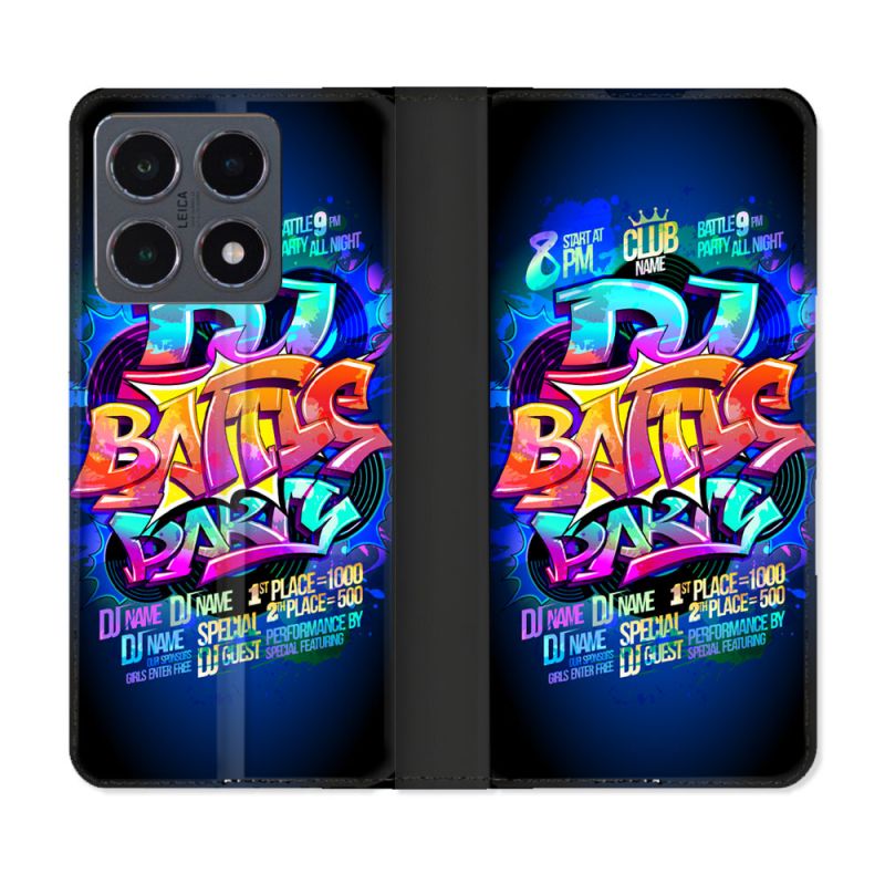 Housse cuir portefeuille Pour Xiaomi 15T Pro Street Art Rap