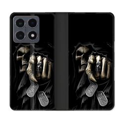 Housse cuir portefeuille Pour Xiaomi 15T Pro Tete de Mort Your Next