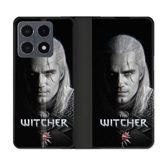 Housse cuir portefeuille Pour Xiaomi 15T Pro The Witcher Noir