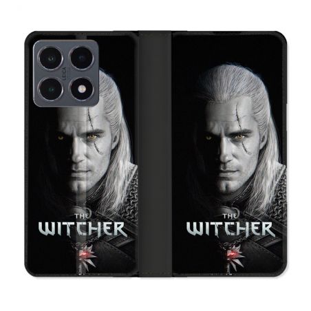 Housse cuir portefeuille Pour Xiaomi 15T Pro The Witcher Noir