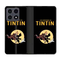 Housse cuir portefeuille Pour Xiaomi 15T Pro Tintin Classique
