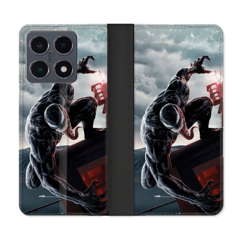 Housse cuir portefeuille Pour Xiaomi 15T Pro Venom