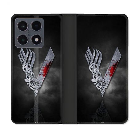 Housse cuir portefeuille Pour Xiaomi 15T Pro Viking