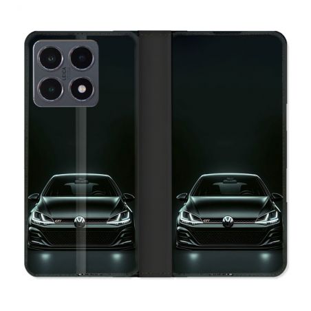 Housse cuir portefeuille Pour Xiaomi 15T Pro Volkwagen Golf GTI