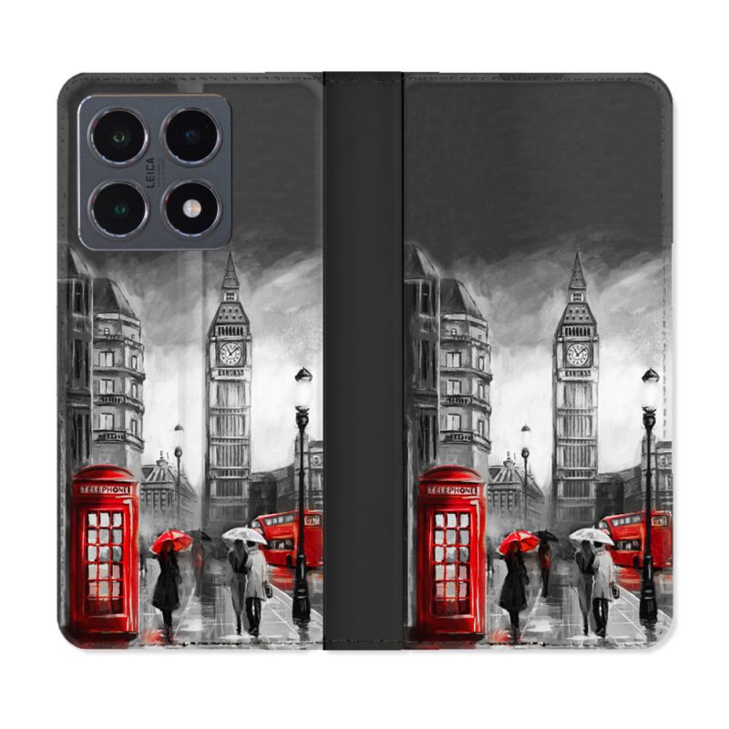 Housse cuir portefeuille Pour Xiaomi 15T Pro Voyage Angleterre Londres Vintage