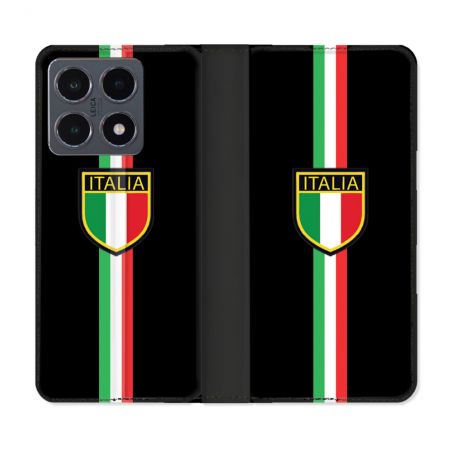 Housse cuir portefeuille Pour Xiaomi 15T Pro Voyage Italie 3 Noir