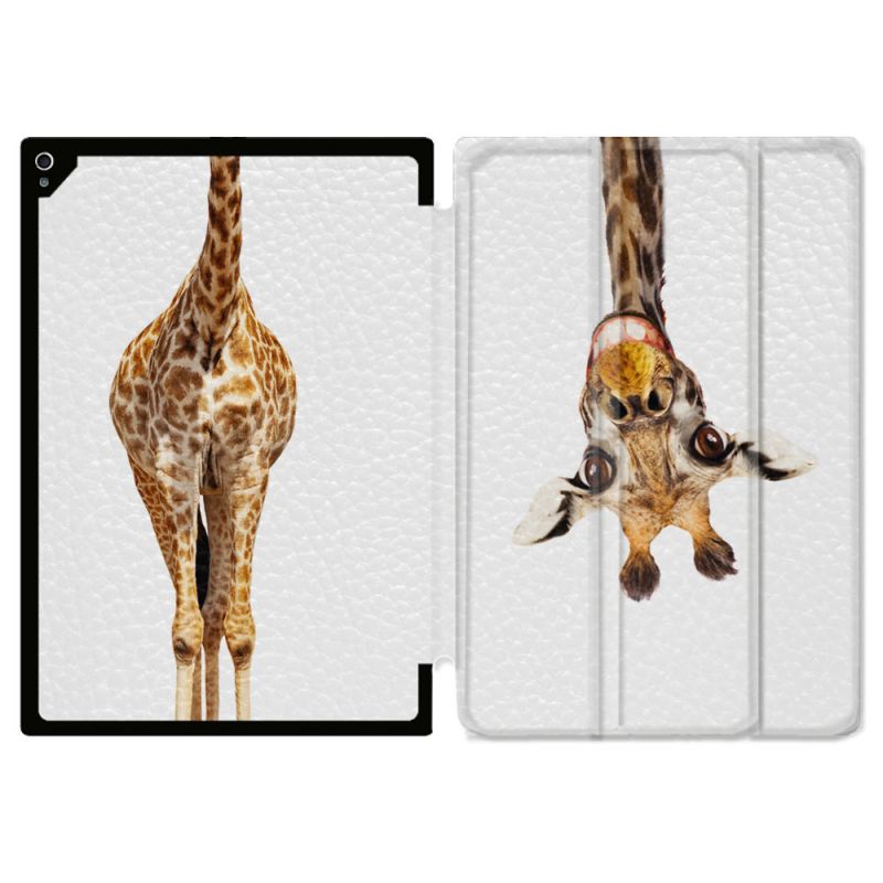 Coque Renforcée Pour Ipad Air 13 M3 Animal Girafe Blanche