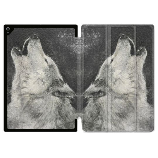 Coque Renforcée Pour Ipad Air 13 M3 Animal Loup Hurlement