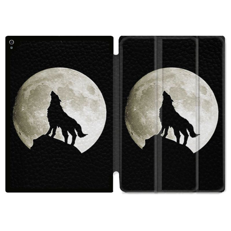 Coque Renforcée Pour Ipad Air 13 M3 Animal Loup Noir