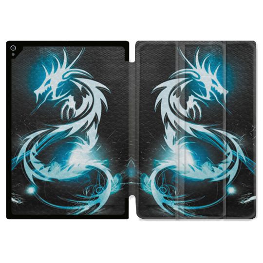Coque Renforcée Pour Ipad Air 13 M3 Fantastique Dragon Bleu