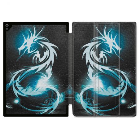 Coque Renforcée Pour Ipad Air 13 M3 Fantastique Dragon Bleu