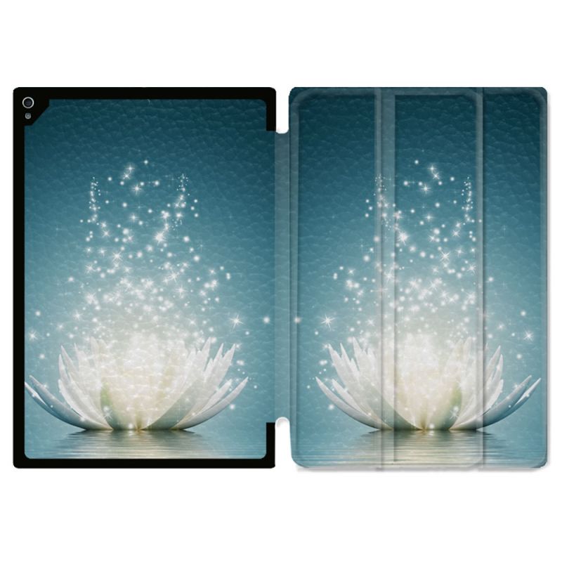 Coque Renforcée Pour Ipad Air 13 M3 Fleur Lotus Blanc