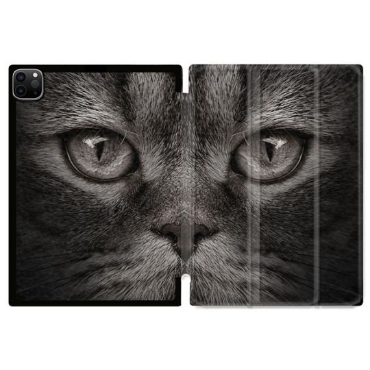 Coque Renforcée Pour Ipad Pro 13 M5 Animal Chat Gris