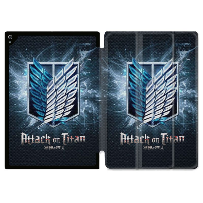 Coque Renforcée Pour Ipad Air 13 M3 Manga Attaque Titans Noir
