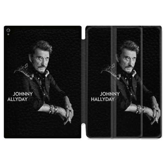 Coque Renforcée Pour Ipad Air 13 M3 Musique Johnny Hallyday Noir