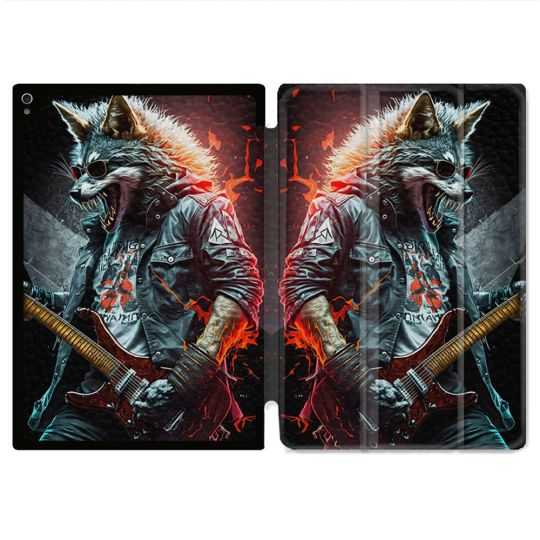 Coque Renforcée Pour Ipad Air 13 M3 Musique Rock Loup