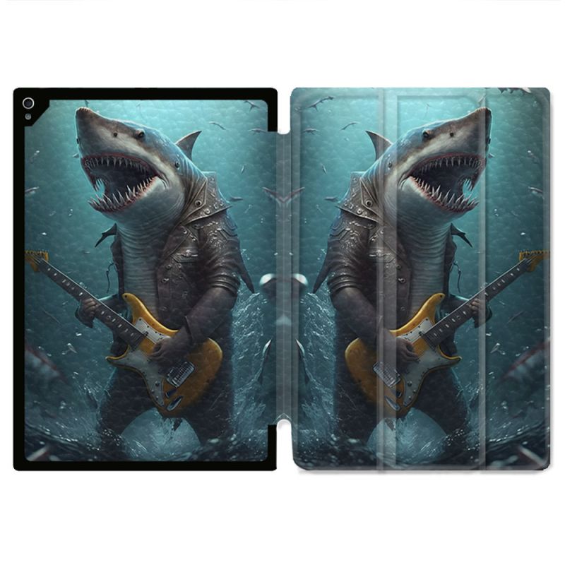 Coque Renforcée Pour Ipad Air 13 M3 Musique Rock Requin