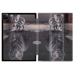 Coque Renforcée Pour Ipad Pro 13 M5 Animal Chat Reflet