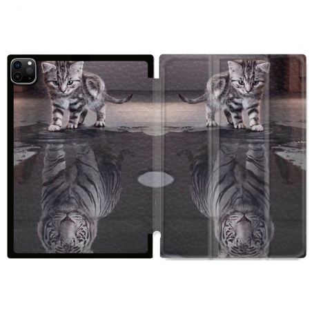 Coque Renforcée Pour Ipad Pro 13 M5 Animal Chat Reflet
