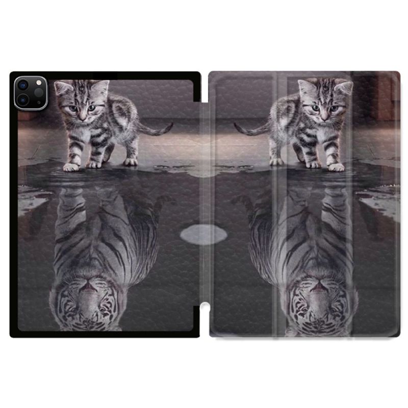 Coque Renforcée Pour Ipad Pro 13 M5 Animal Chat Reflet