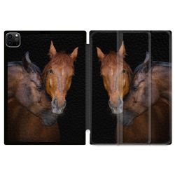 Coque Renforcée Pour Ipad Pro 13 M5 Animal Cheval Marron