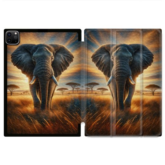 Coque Renforcée Pour Ipad Pro 13 M5 Animal Elephant Savane