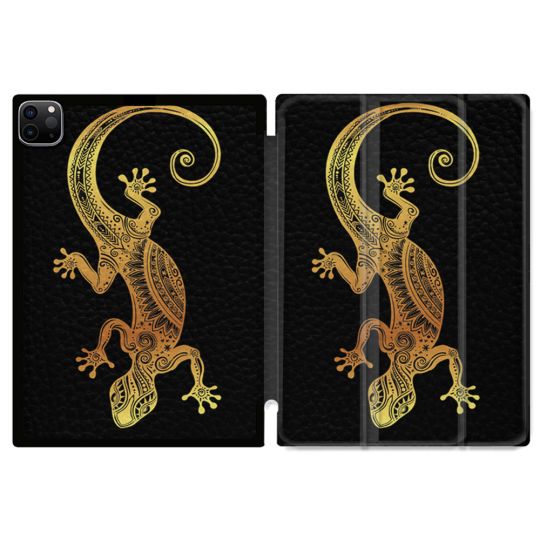 Coque Renforcée Pour Ipad Pro 13 M5 Animal Lezard Noir