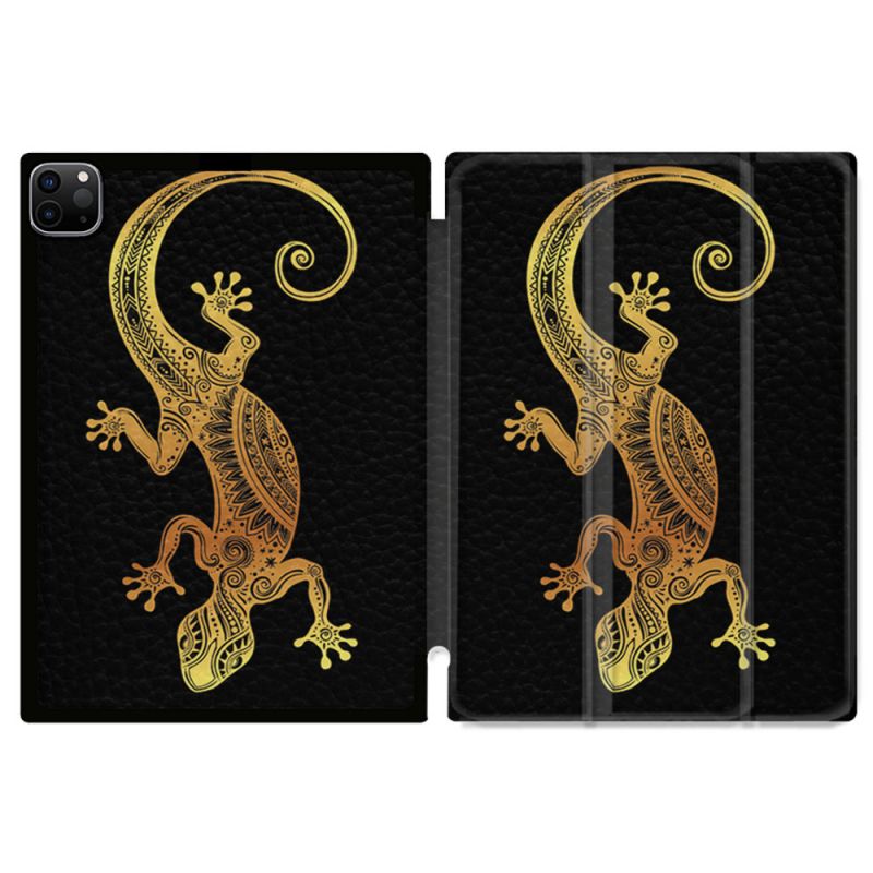 Coque Renforcée Pour Ipad Pro 13 M5 Animal Lezard Noir