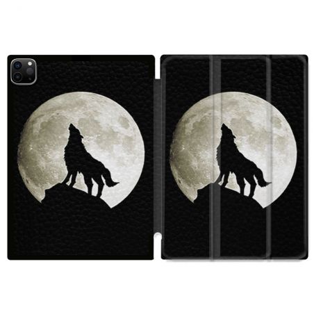 Coque Renforcée Pour Ipad Pro 13 M5 Animal Loup Noir