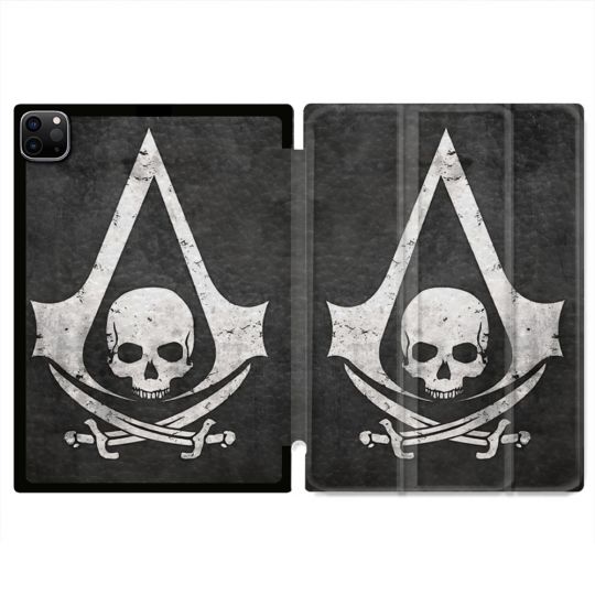 Coque Renforcée Pour Ipad Pro 13 M5 Assassin Creed Tete Mort