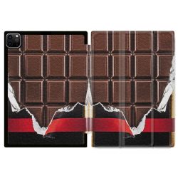 Coque Renforcée Pour Ipad Pro 13 M5 Texture Trompe Oeil Chocolat