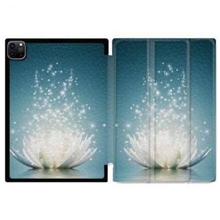 Coque Renforcée Pour Ipad Pro 13 M5 Fleur Lotus Blanc