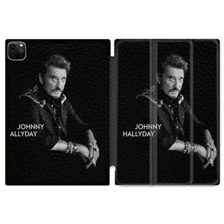 Coque Renforcée Pour Ipad Pro 13 M5 Musique Johnny Hallyday Noir