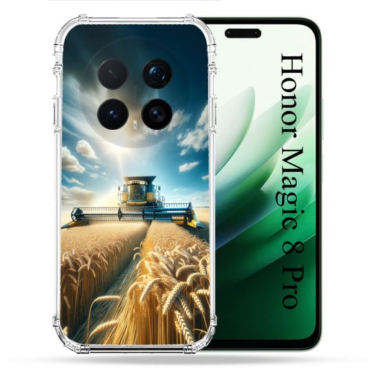 Coque Renforcée Pour Honor Magic 8 Pro 5G Agriculture Moissonneuse Blé