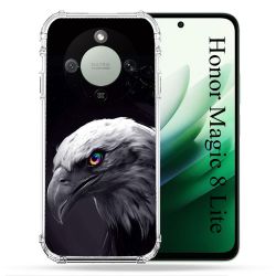 Coque Renforcée Pour Honor Magic 8 Lite 5G Animal Aigle Royal Noir